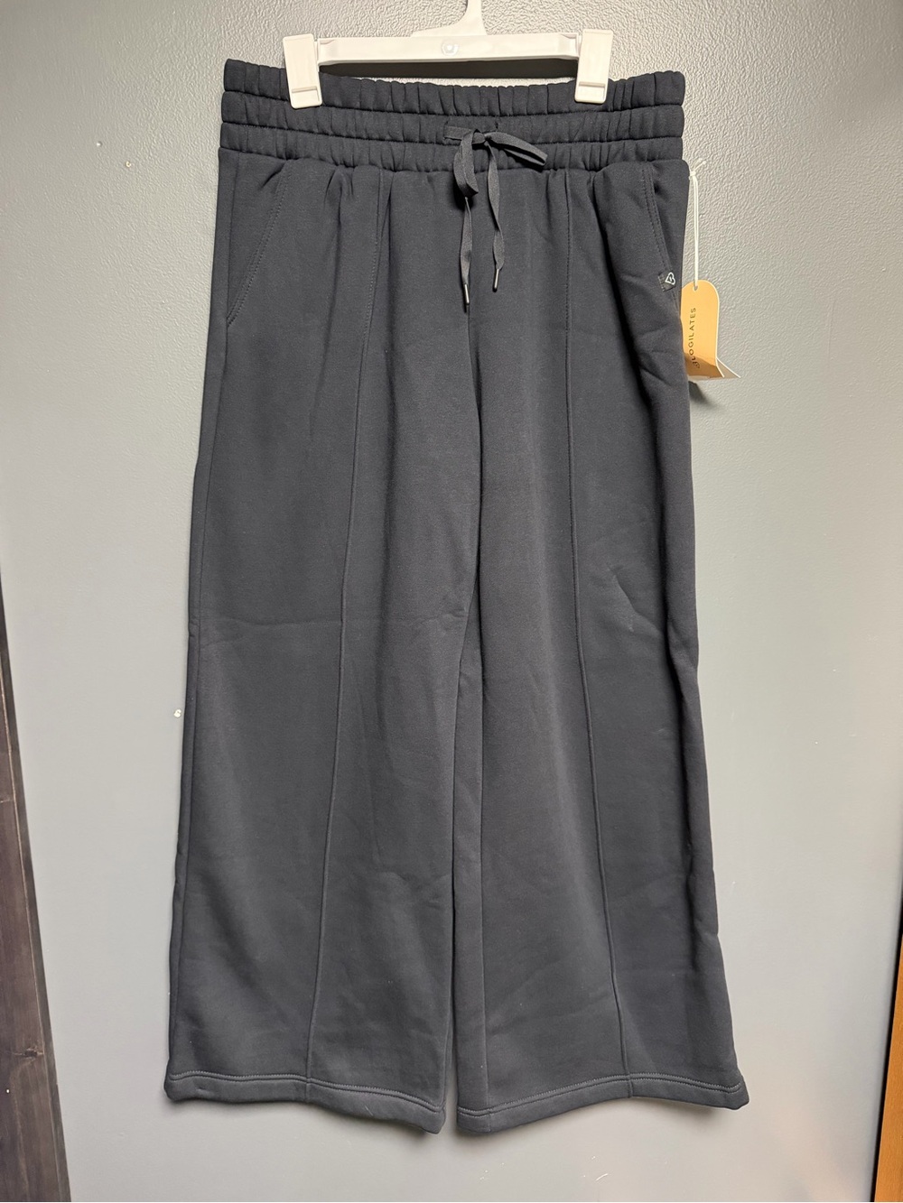 NWT Blogilates Target Travel Trouser Sweats Wide Leg Jet Black Large